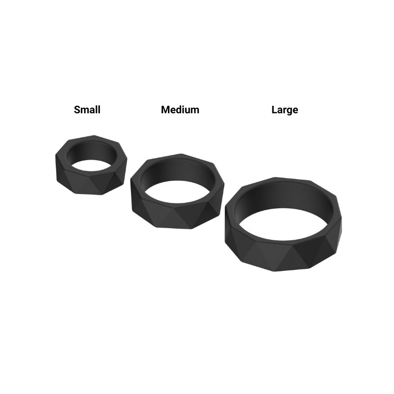 TB-A434 기하학적 무늬 실리콘 페니스 링