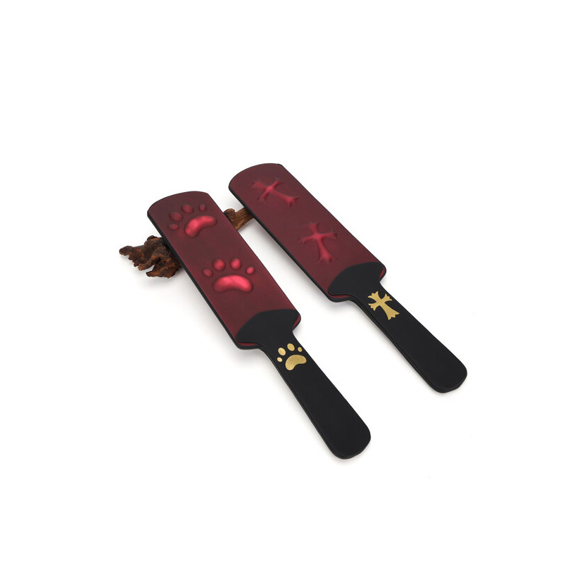 TB-S048-1 Double-Sided Thermochromic Holy Seal Spanking Paddle (Cat Paw + Cross Version)
