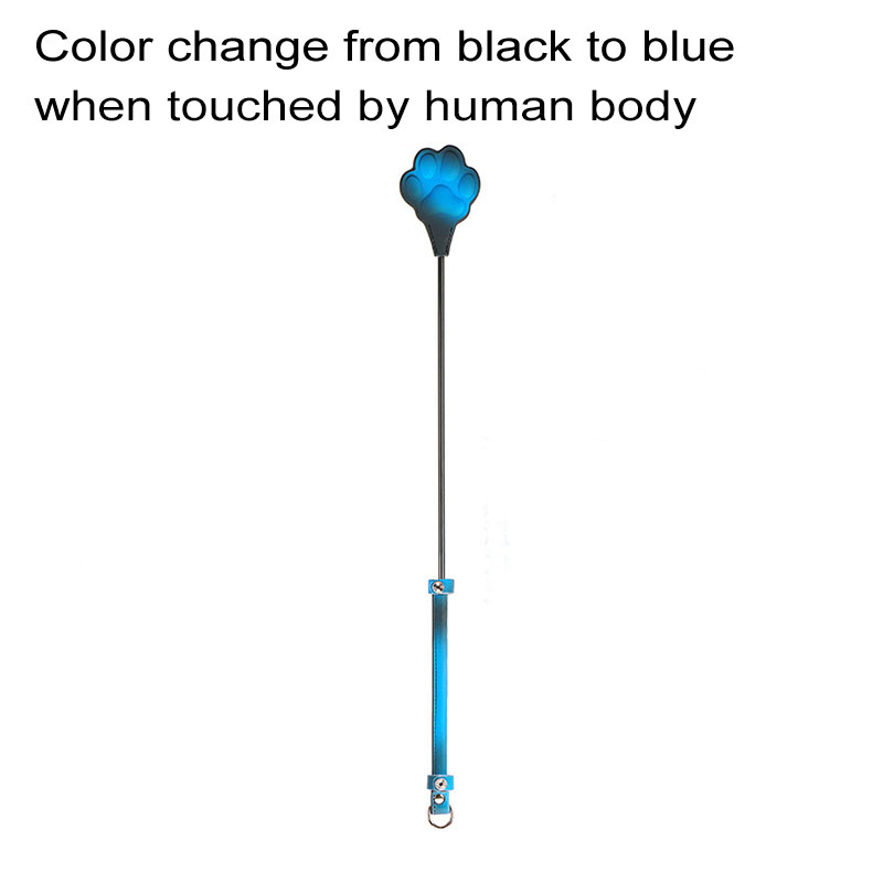 TB-S032 Temperature-Sensitive Color-Changing Cat Paw Crop / Adult Play Spanking Crop
