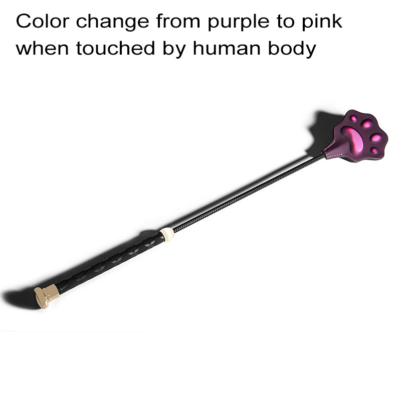 TB-S034 New Thermochromic Color-Changing Cat Paw Spanking Crop