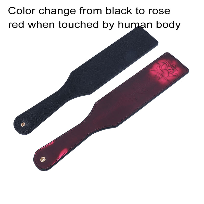 TB-S051 Embossed Rose Thermochromic Spanking Paddle